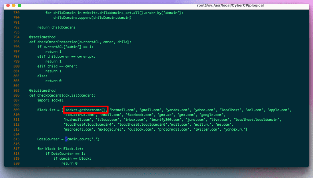 huanvmdotcom domain blacklist cyberpanel 2