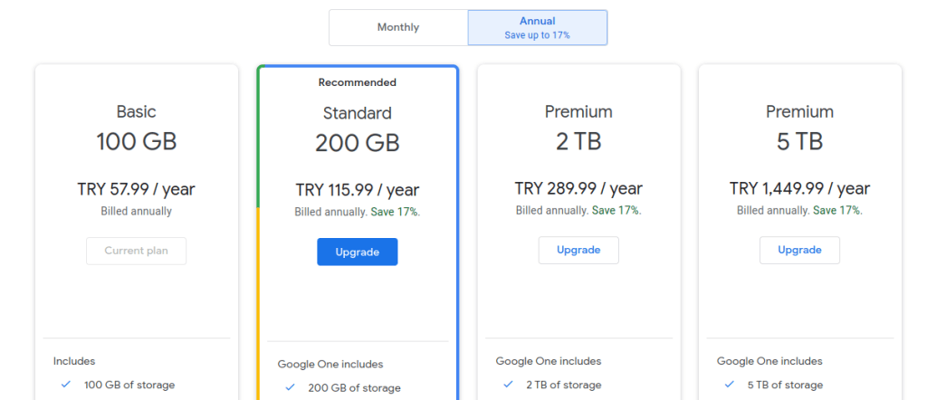[ Hướng dẫn ] Cách mua Google One 2TB giá 280k/năm